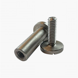 Vis pivot Chicago - Inox - Ø4x11mm - Tête Fendue Ø7mm - 10pc