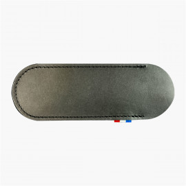 Black Leather Case - Black Wire - Tricolor Flag