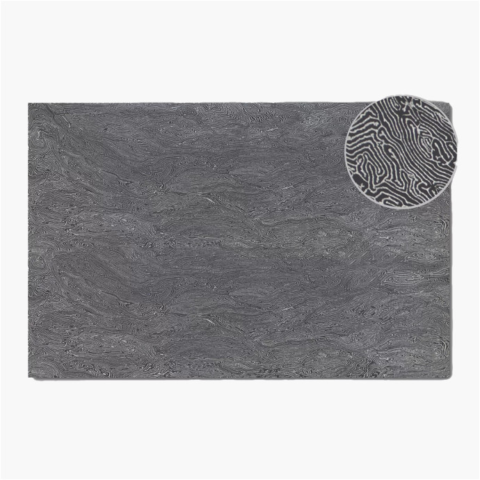 Fibre carbone - Space coral stainless - 150x76X5mm