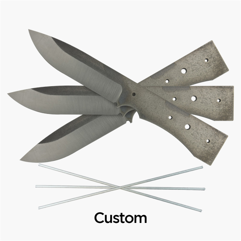 Set of 3 custom hunting knives 02 - N690