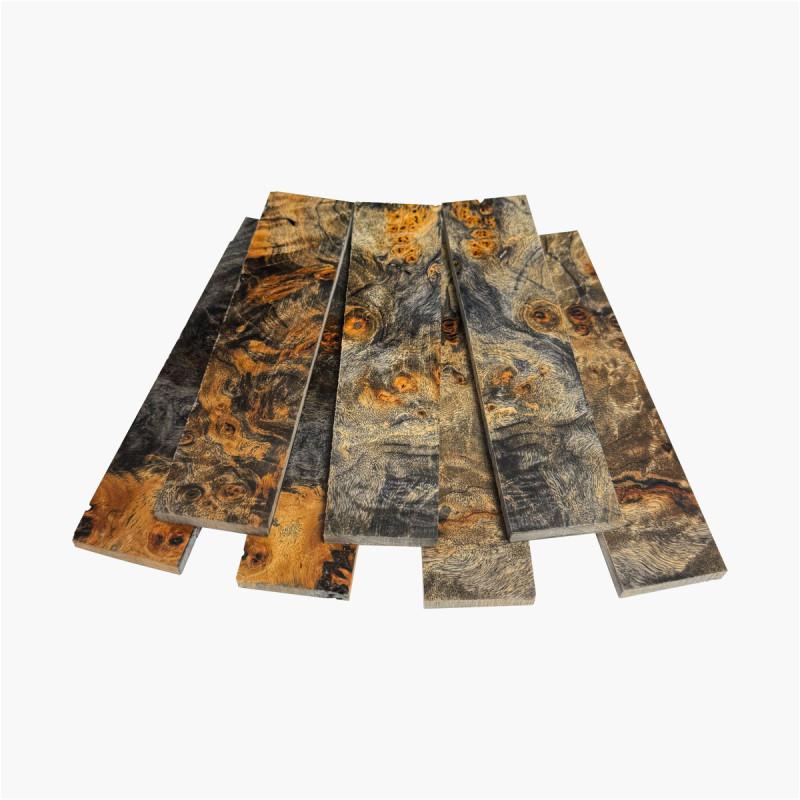 Plaquettes de loupe de peuplier stabilisé - NOIR