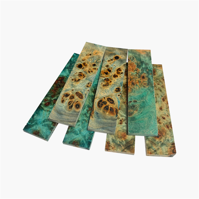 Plaquettes de loupe de peuplier stabilisé - VERT