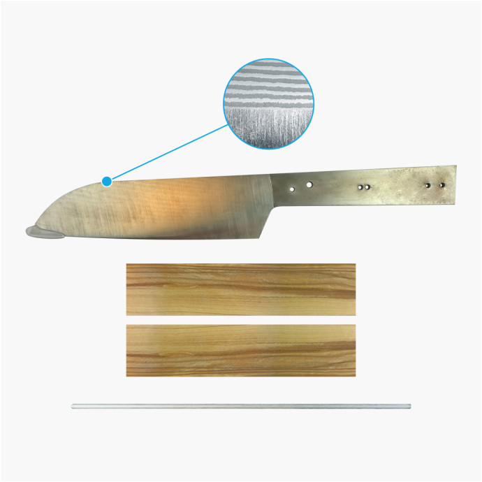 Kitchen knife in kit - SANTOKU VG10 - HOME BLADE